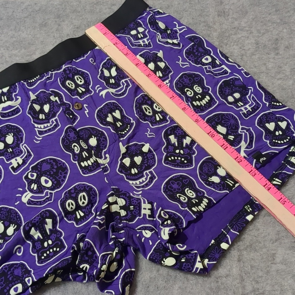 NWOT MeUndies Glow in the Dark Skull Men's Button Boxers Medium - Picture 5 of 8